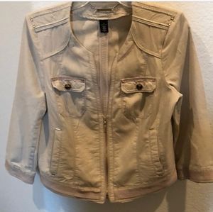 WHBM jacket size 8 tan